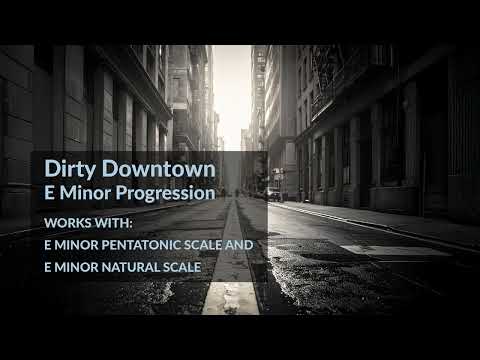 E minor - Dirty Downtown (Indie Blues Guitar Backing Track)