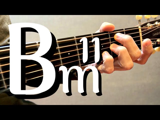 [하루10분 통기타] Bm11 코드 소리 u0026 모양 (중급) Bm11 chord guitar lesson  통기타 독학 class=