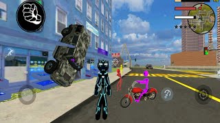 Neon Iron Stickman Rope Hero Gangster Mafia City #12 - Android Gameplay screenshot 4
