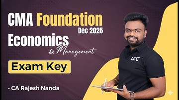 CMA Foundation Dec 2025 | Economics & Management Exam Key | CA Rajesh Nanda