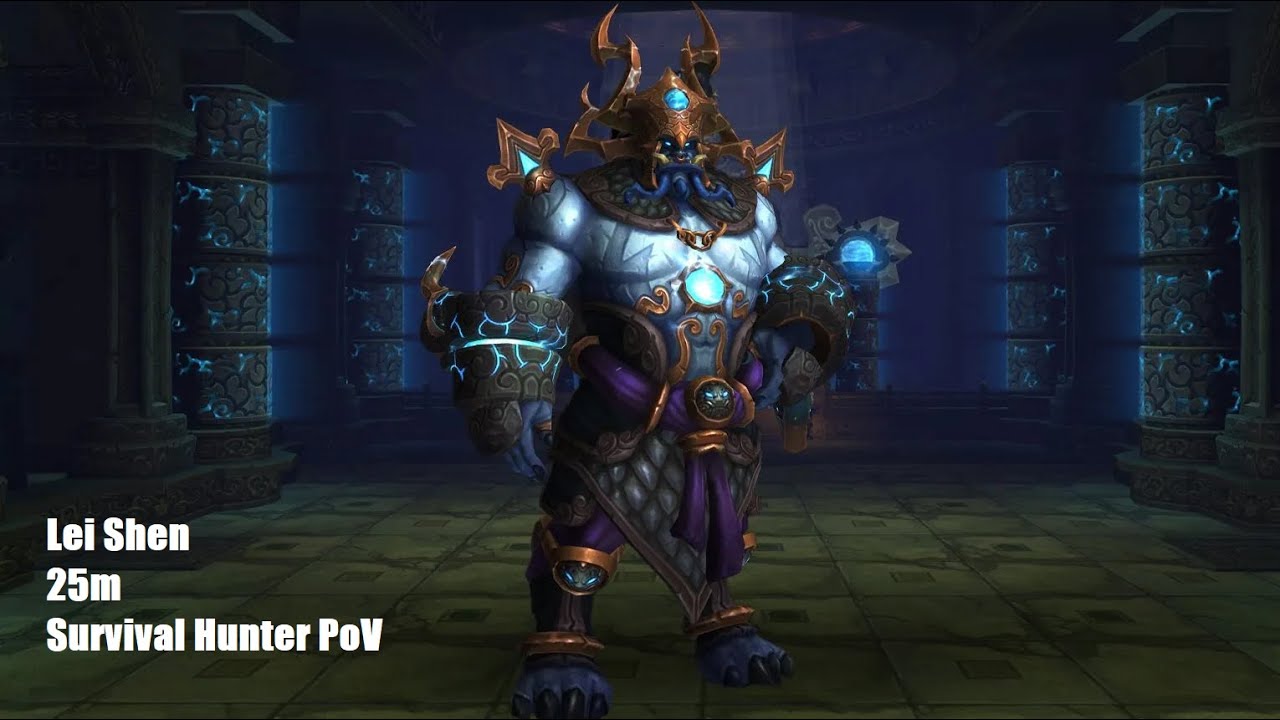 Lei Shen Heroic 25m | Throne of Thunder | Survival Hunter PoV | Mist of Pandaria Classic