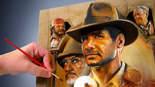 Sculpting a 3D Indiana Jones Poster