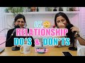 Dos and donts in relationships