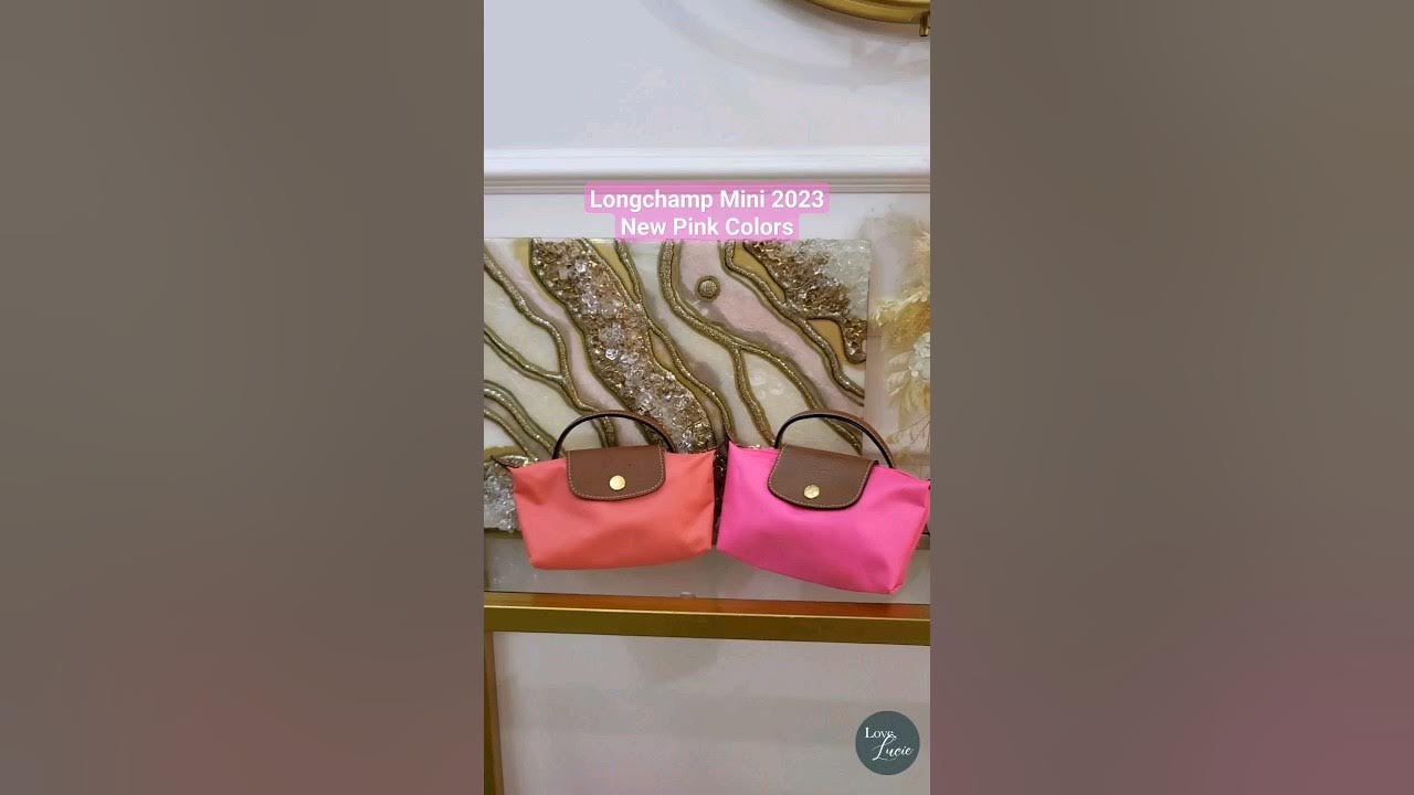 THE BAG REVIEW: LONGCHAMP LE PLIAGE POUCH WITH HANDLE IN GRENADINE & ROSE  PINK (SPRING 2023 COLORS) 