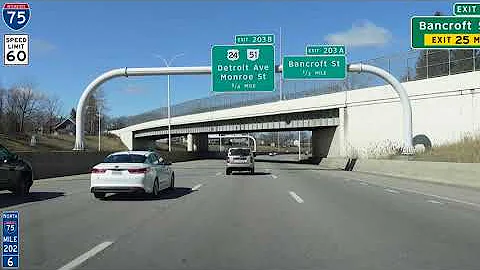 Toledo, Ohio I-75 SB to I-280 SB to I-475 WB