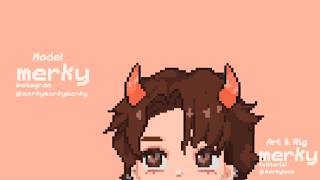 Live2D VTuber Model ''Merky'' Showcase / Pixel Vtuber