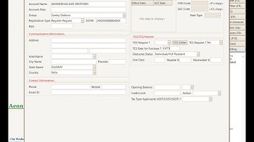 Lesson-10  How To Make TDS/TCS Entry In Sale Puchase Bill For AEON ACCOUNTING Software