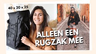 Rugtas slim inpakken - alleen handbagage mee