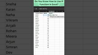 Do You Know How to Use IF Function in Excel? #excel #exceltips #exceltricks #exceltutorial #shorts
