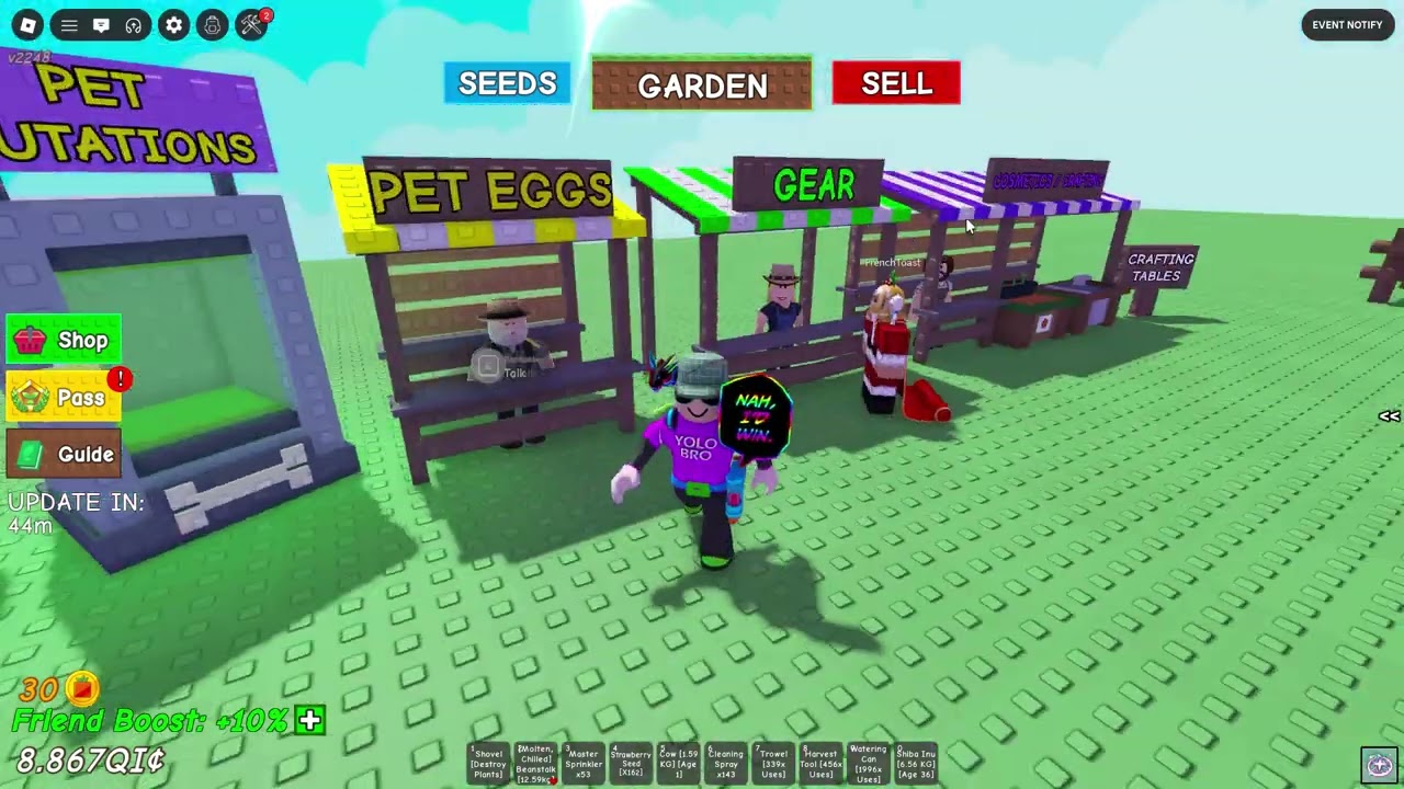 Lets Play Grow a Garden New Trade World Udpdate Event 30.11.25