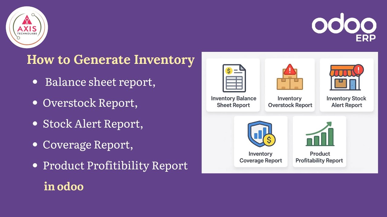 Inventory Overstock, Stock Alert, Coverage, Product Profitability and Balance sheet Report in 