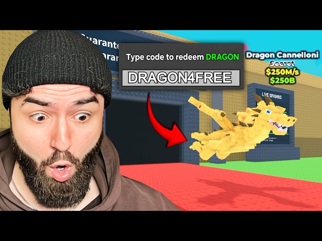 I redeemed a secret DRAGON CODE in Steal A Brainrot - YouTube