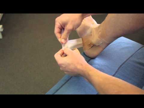 How to tape your own ankle (POV) - Part 2 Ankle techniques applied