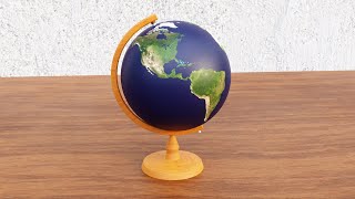 Modeling a world globe scene - Blender Tutorial