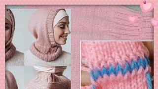 حياكة الحجاب بإبر التريكو المنفصلة اي السنانيير