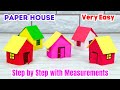 How to Make a Paper House Easy | Step by Step Tutorials with Measurements | School Project Models