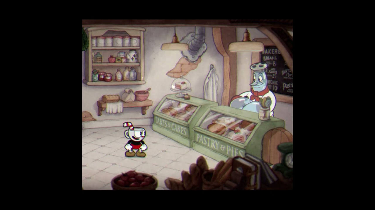 Cuphead & Chef Saltbaker only looking at each other