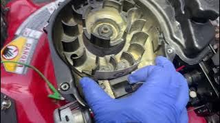 20251201 yard machine 300 model 11A-02BT729 how to gap coil properly 10,000 inch or business card