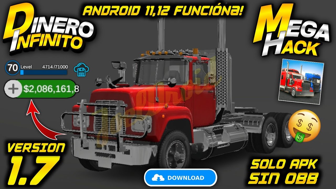 UNIVERSAL TRUCK SIMULATOR v 1.7 MOD HACK DINERO INFINITO GARAJES DESBLOQUEADOS TODO DESBLOQUEADO ...