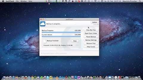 JustCloud In Action  Backup and Restore your Data