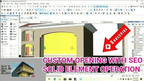Archicad CUSTOM OPENING with SEO (SOLID ELEMENT OPERATION)