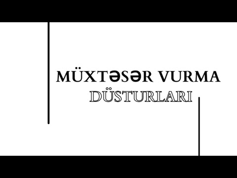 Müxteser Vurma Düsturları #riyaziyyat #matematik #dim# #riyaziyyatdərsləri