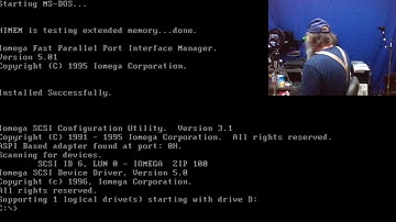 ZIP drive connected to the parallel port under DOS - #DOScember