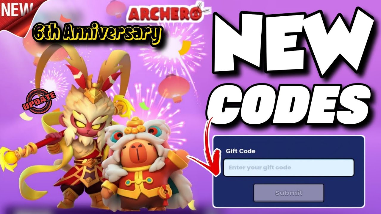 6th Anniversary🥳 NEW All Working Archero 🏹 Codes - Archero Promo Codes 2025 August