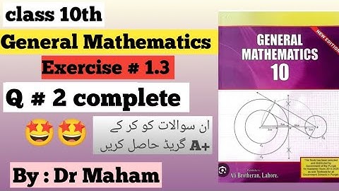 General  Math Class 10th  Exercise 1.3 Question 2