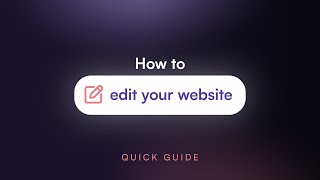 Quick Guide I Edit Your Website With Ai