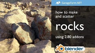 How to generate and scatter rocks in blender 2.80