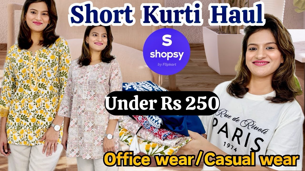 short-kurti-haul-l-shopsy-by-flipkart-l-shopsy-haul-l-office-wear-kurti