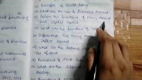 3rd sem Bcom Indian Financial Services ll 4 marks Important Questions ll @Tutor_from_home