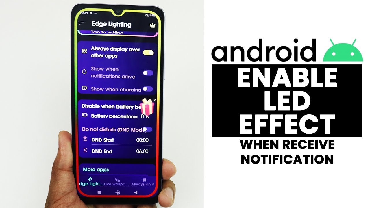 Notification Led Enable LED Effect When Receiving Notification on Android - YouTube