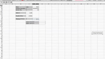 Confidence Interval for Quantitative Data Using Excel