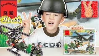 Аналог LEGO конструктор Brick 806! Военный Мотоцикл с коляской и Вертолет, обзор Аналог LEGO конструктор Brick 806! Военный Мотоцикл с коляской и Вертолет, обзор