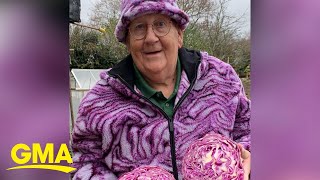 74-Year-Old Captures Millions Of Hearts With Big Veg From His Garden L Gma