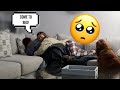 SLEEPING On The COUCH To See How My Fiancé Reacts! *CUTE*