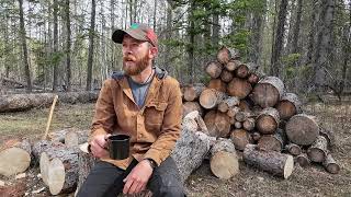 Splitting Wood with an Axe is a Great Workout!