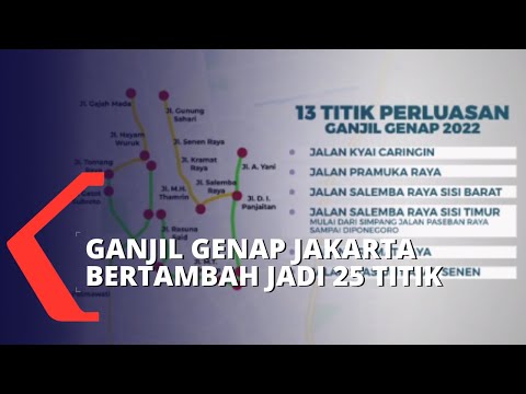 Catat, Ruas Ganjil Genap di DKI Jakarta Bertambah Jadi 25 Titik