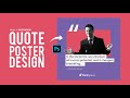 How to create quote social media post design in photoshop