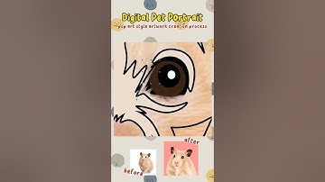 Digital Pet Portrait - Pop Art Style Artwork Creation Process