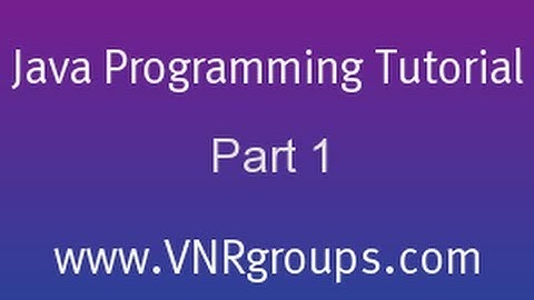 Java Programming Tutorial - Part 1 - Hello World