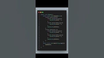 🔥 Java Diamond Pattern Program | Print Star Pattern in Java 🚀|#short #Java  #DiamondPattern