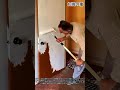 古い茶色の室内ドアをきれいなホワイトにセルフペイントする