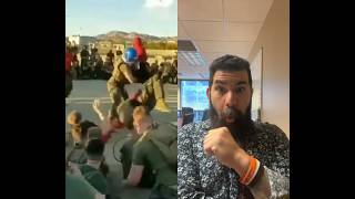Marine Reacts To Pugil Stick Fight