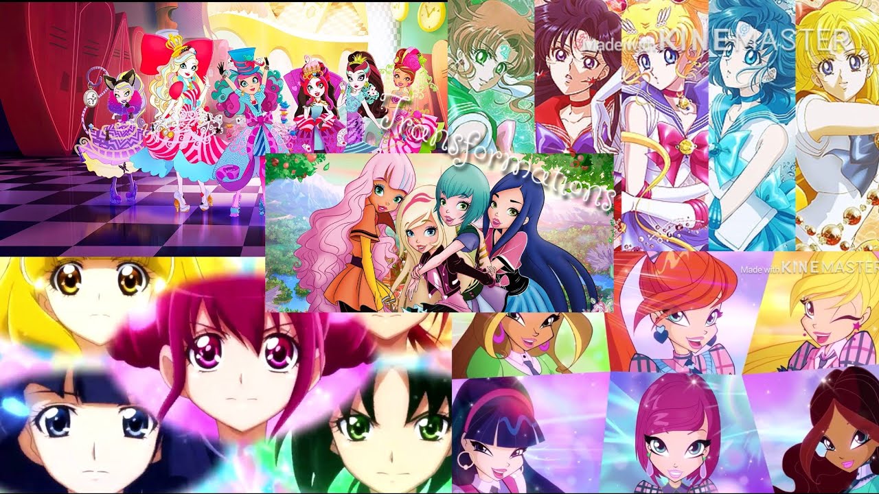 👑 Ever After High, Regal Academy, Winx Club, Sailor Moon, and Glitter
