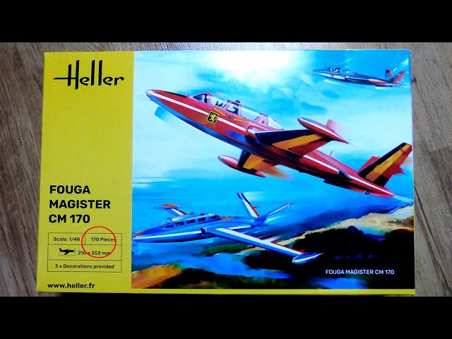 Fouga Magister CM 170 by Heller 1/48 scale. - YouTube