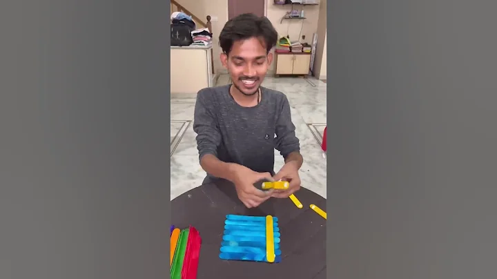 Aaj banaya Colourful Ice cream Stick se Photo Frame | mini vlog - 20 #shorts