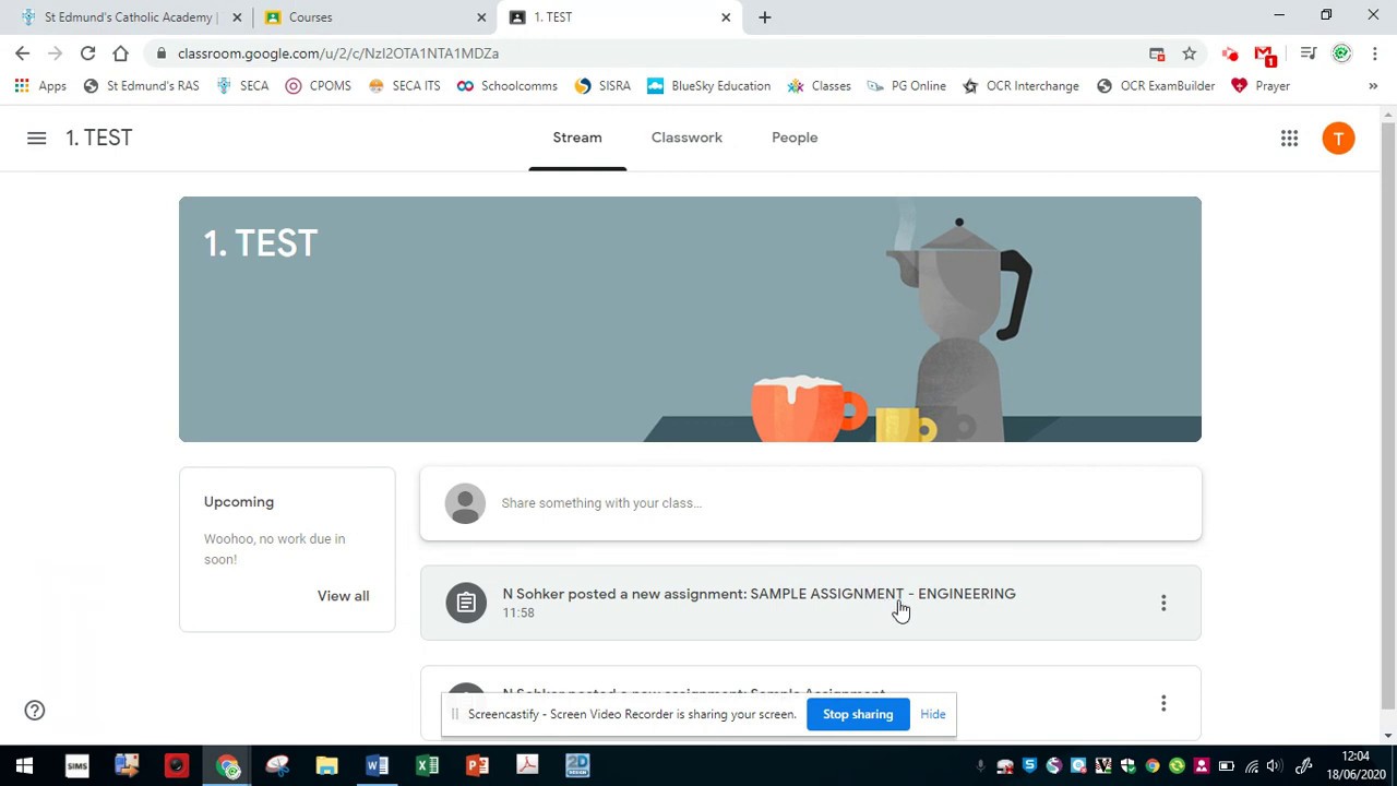 upload assignment in google classroom